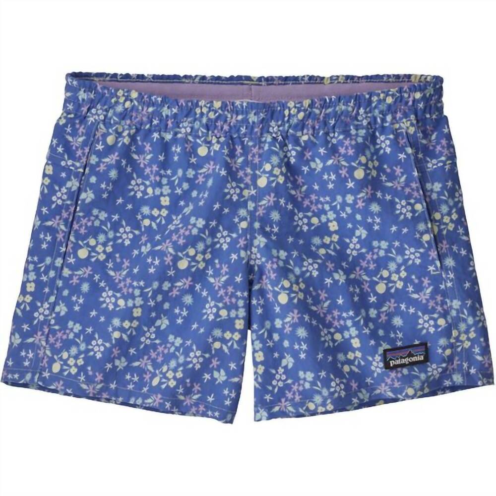 NEW PATAGONIA girl's baggies shorts in ojai pixie isla yellow